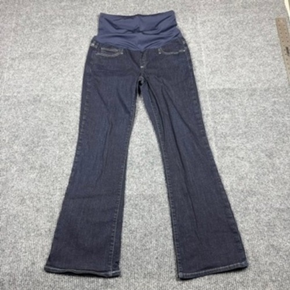 Gap 1969 Maternity Long & Lean Bootcut Jeans Indigo Rinse 12 Long S/427350-00